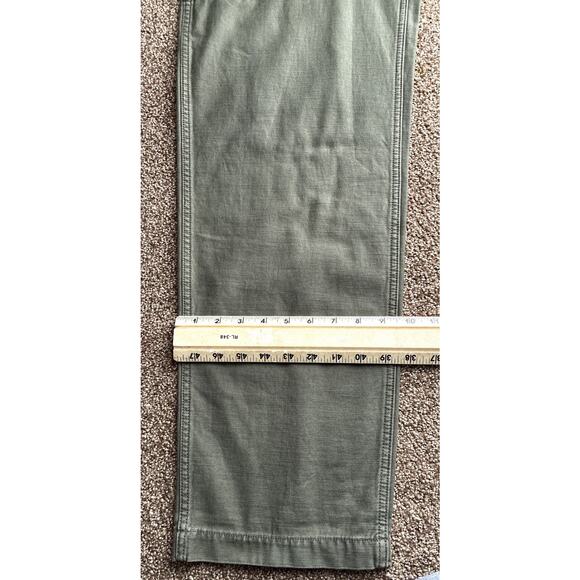 NWT Outerknown Sz 28 Olive Green Utility Military Organic Ctn Wide Leg Pockets - Picture 11 of 12